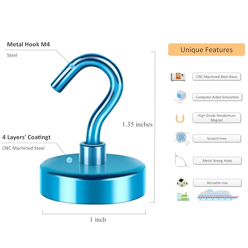 Magnetic Hooks (Royalblue / 1.02 inches)
