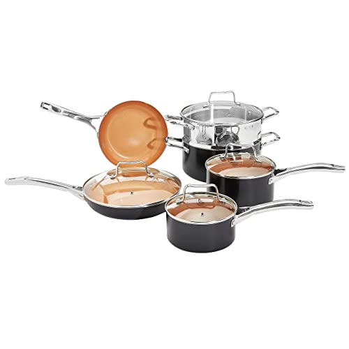Ceramic Nonstick Cookware Set (10-Piece Set / Copper)
