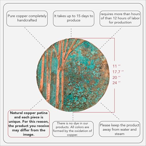 Handmade Wall Hanging Patina Art (patina / 24"L x 24"W)