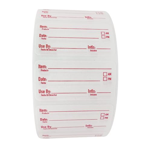 2x1 Dissolvable Food Labels (Red / 1000)