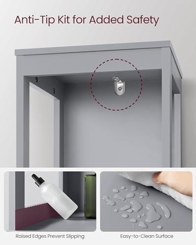 Bathroom Floor Cabinet (55.7"H / Dove Gray)