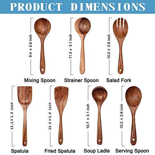 Wooden Non Stick Kitchen Pan Toolset 7 Pieces Set (7 Piece Set)