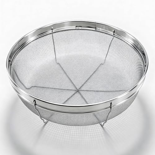 Fine Mesh Strainer for Kitchen (11.02 inch / Flat Shape)