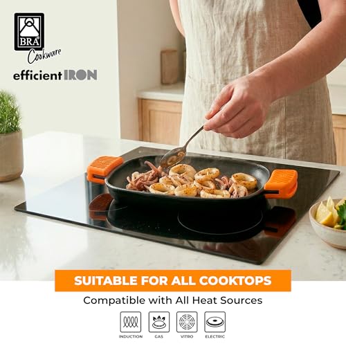 COOKWARE Efficient Iron Rectangular Ribbed Grill (Rectangular grill)