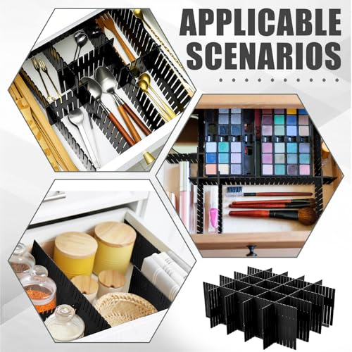 15 Pcs 5.12 Tall Drawer Divider (Black)
