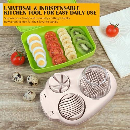 Egg Slicer for Hard Boiled Eggs (Light Beige)