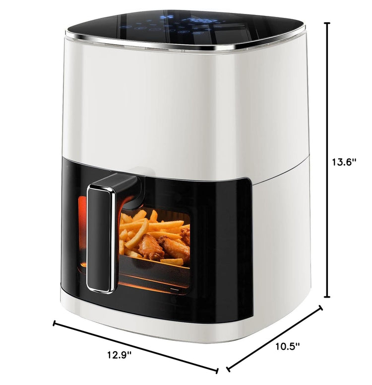 Air Fryer 6.34 QT Digital Airfryer with Visible Window (Beige-6.34 QT / Beige)