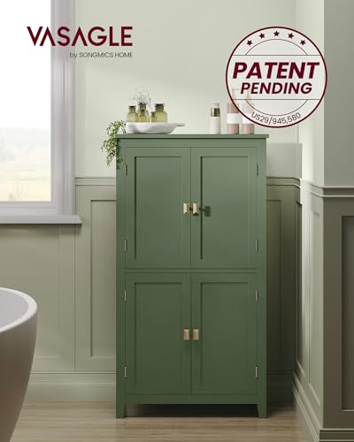 Bathroom Floor Cabinet (Forest Green / 4 Doors)