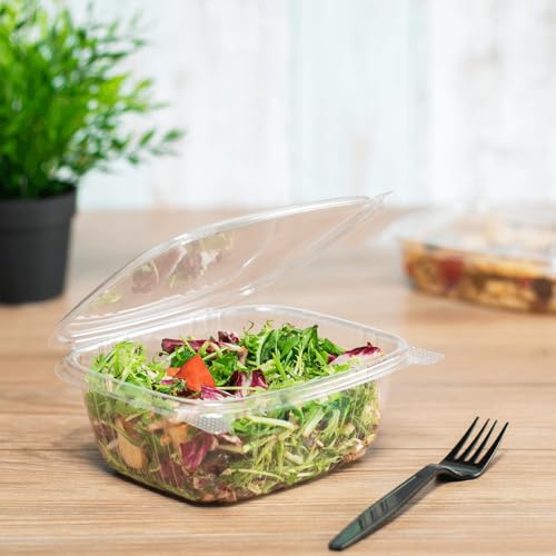32 oz Clear Plastic Clamshell Containers with Hinged Lids (32oz)