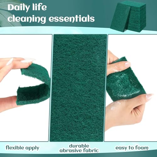 150 Pcs Heavy Duty Scouring Pads Bulk for Kitchen Dish (Green)