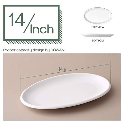 14" Serving Platters for Entertaining (White / 14 in × 8 in)