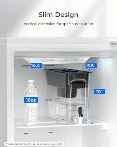 WFD-40L-L Water Filter Dispenser, 35-Cup Large Capacity, Black (Black)