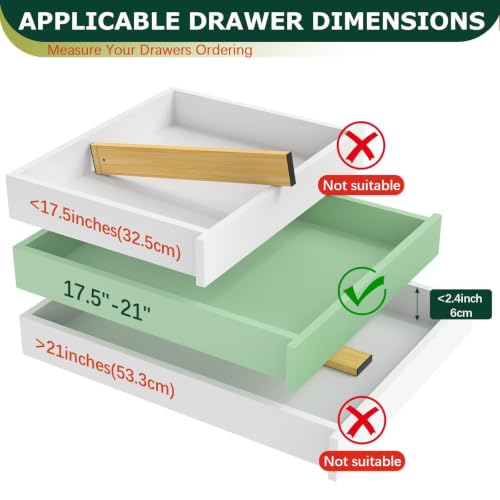 Kitchen Drawer Dividers 6 Pack Bamboo Drawer Organizers