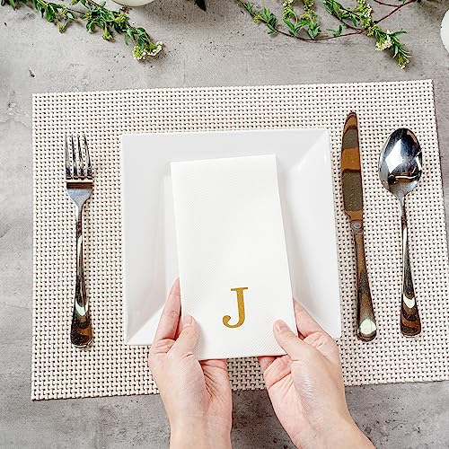 Linen Feel Paper Guest Towels (Gold / 2000 Count / J)