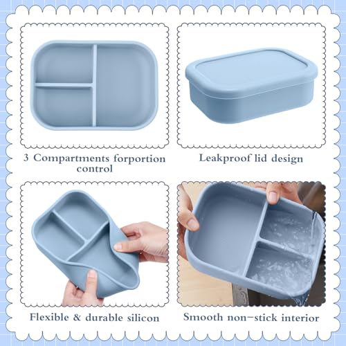 4 Pcs Silicone Bento Box (Fashion Colors)