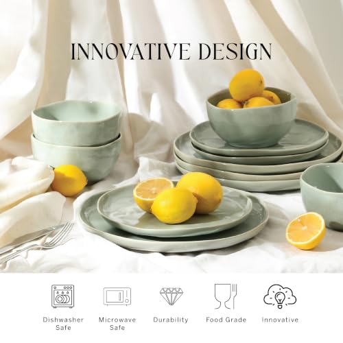 Mirella 24 Piece Dinnerware Set Stoneware (Light Green / 24-Piece - Service for 8)