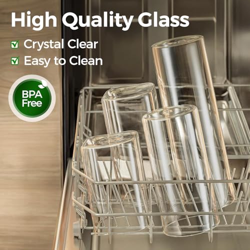 Glass Storage Containers with Lids 1 Qt (1 Qt x 6)
