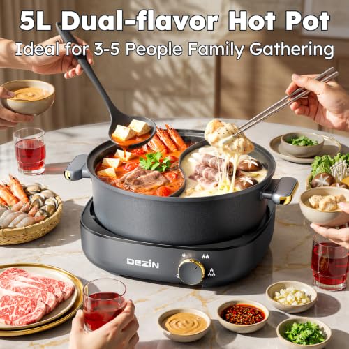 Hot Pot Electric with Divider (Gray)