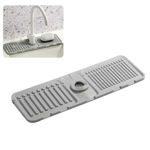 Faucet Mat for Kitchen Sink (Gray)