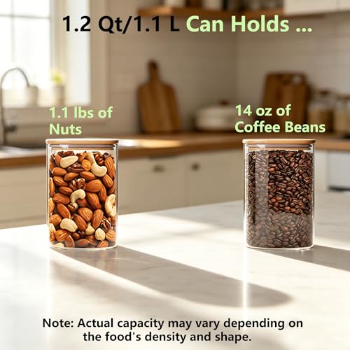 1.2Qt Square Glass Jars