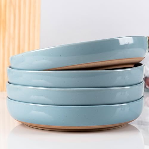 8.75'' Large Ceramic Pasta Bowls (Stone Blue(8.75inch))