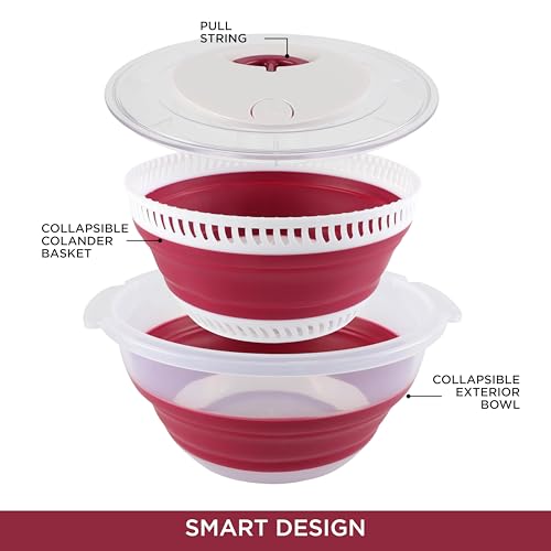 Collapsible Salad Spinner (Rose)