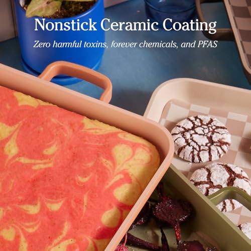 Griddle Pan 5 Qt Nonstick Ceramic Stovetop Griddle & Sheet Pan (Spice / 5 Quarts)