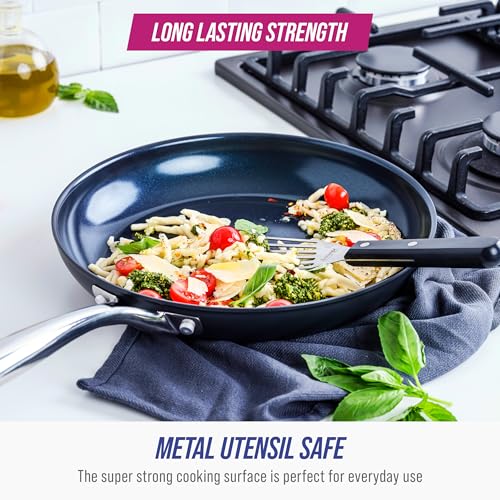 Cookware Hard Anodized Ceramic Nonstick (10" Frypan Skillet / Gray)