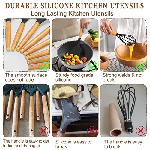 Kitchen Cooking Utensils Set (Black)