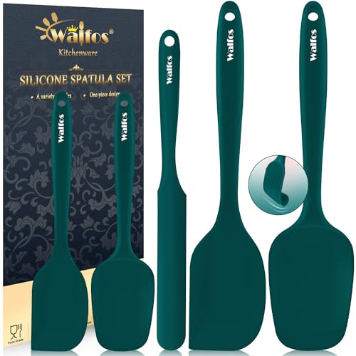 Silicone Spatula Set of 5 (Blackish Green / 5 pieces Scraper Spatulas 600°F)