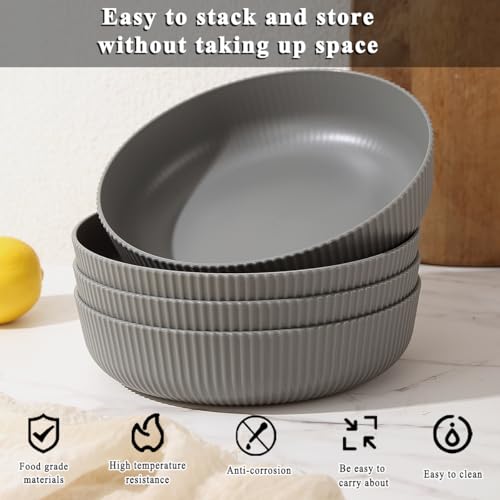 Pasta Bowls Set of 4 (Gray)