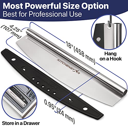 18 Inch Pizza Cutter Rocker Blade (18 Inch / Silver)