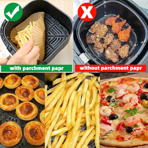 Air Fryer Liners Disposable (9'' Square for 5-8QT)