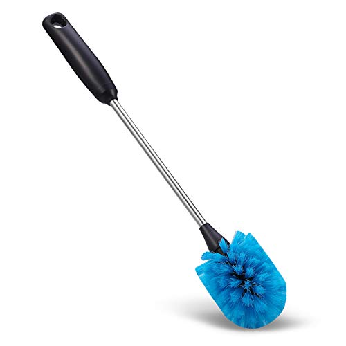 Stainless Steel Bottle Brush with Replaceable Head (Blue / 13 Inch (Pack of 2))