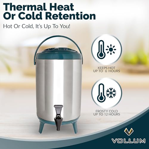 Stainless Steel Insulated Beverage Dispenser (12 Liter / Teal)