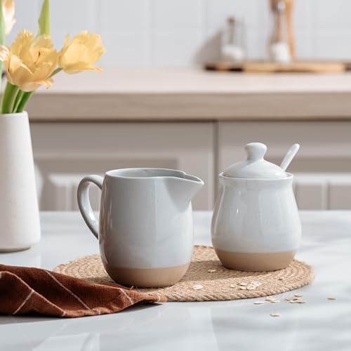 10oz Sugar Bowl & 13oz Creamer Set (Cream & Sugar Set / Light Gray)