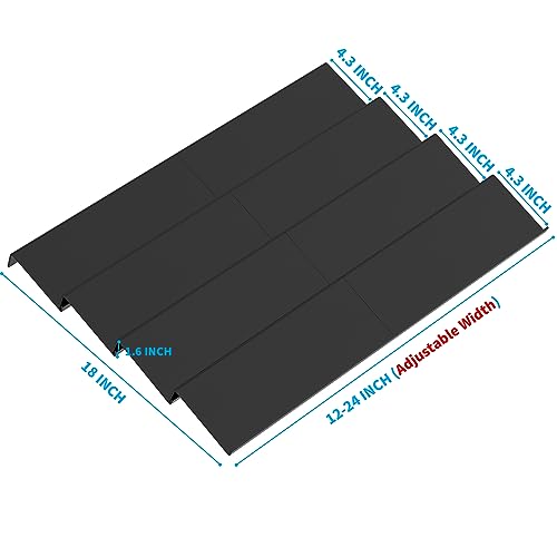 Acrylic Spice Drawer Organizer Rack Adjustable From 12 Inch to 24 Inch Wide (12-24 Inch)
