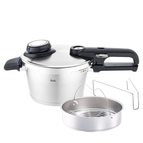 Vitavit Premium Pressure Cooker with Steamer Insert (2.6 Quarts / Stainless Steel)