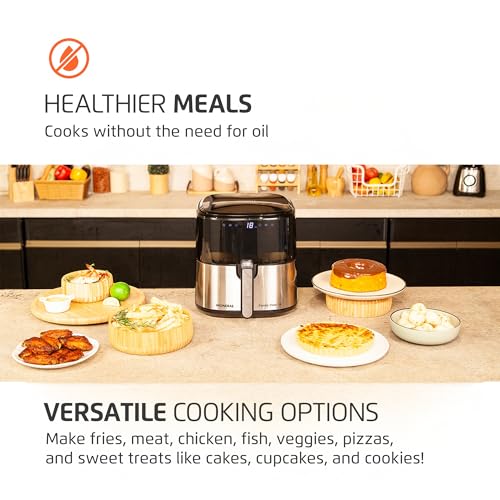 Air Fryer Digital 5.3 Liters (Black and Inox)