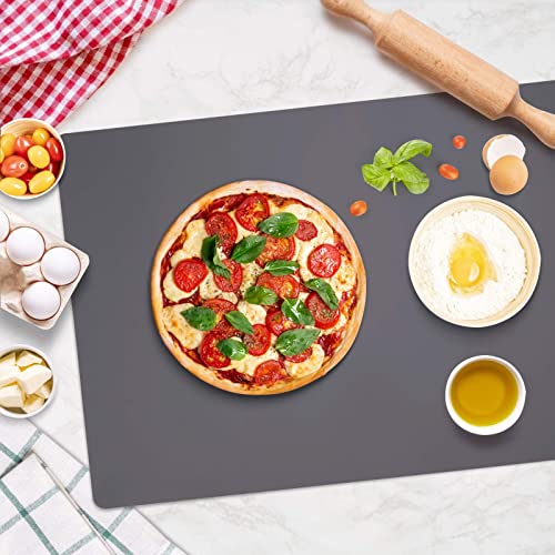 Gray Silicone Mats for Kitchen Counter (L-25"x 17"x 0.03" / Gray)