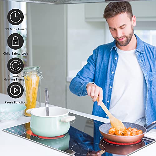 30 Inch Electric Cooktop 4 Burners (4 burners 30 inch)