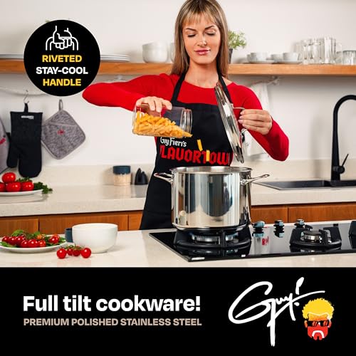 8 Quart Stainless Steel Stock Pot with Glass Lid (8 Quarts)