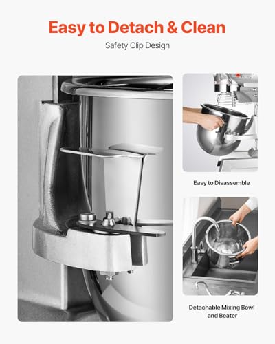 15Qt Commercial Food Mixer Timing Function 600W Commercial Mixer (15 Quart / Food Mixer)