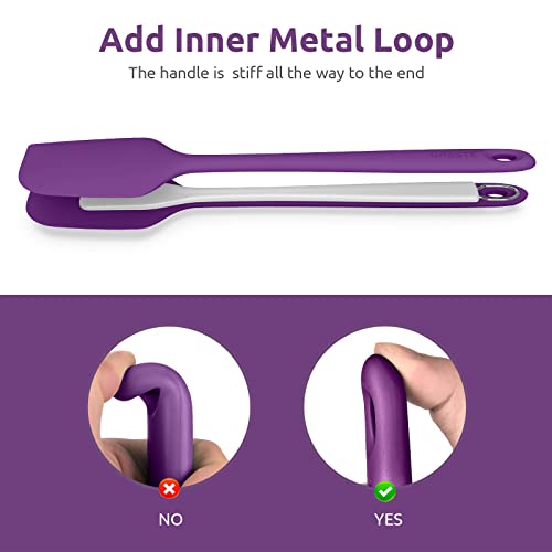 14in Extra Large Silicone Spatula (Purple / 14 in (extra large spatula))