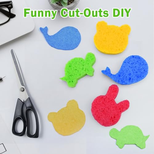 24 Pack Kitchen Sponges Natural Cellulose Compressed Sponges for Cleaning Reusable Dish Sponge Kitchen Non