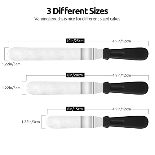Icing Spatula (Black (6", 8", 10"))