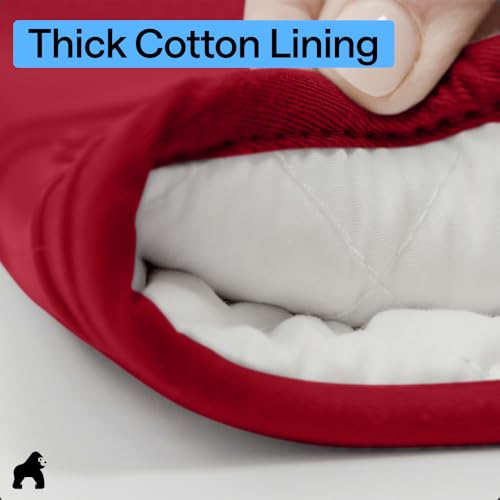 Silicone Oven Mitts (Red / 12.5" Oven Mitts)