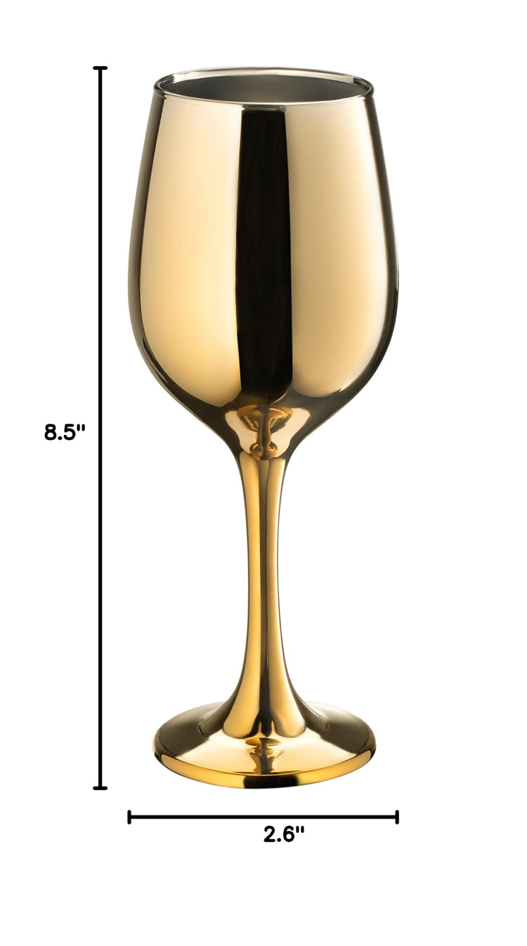 Décor Wine Glasses (Light Gold)
