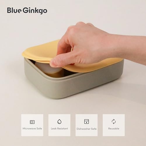 Bento Style Silicone Lunch Box Set (Gray)