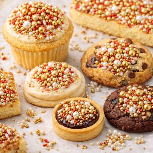Red White & GRed White Gold Sprinkle Mix (FM13)